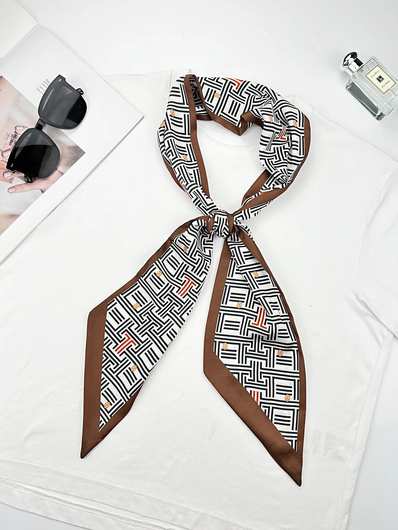 Luxury Geometry Skinny Silk Sc - Ribbon Wired Satin 评论和价格