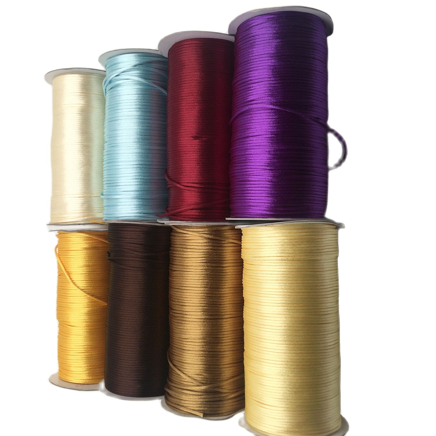 2mm Braided Macrame Silk Macra - Ribbon Wired Satin 评论和价格