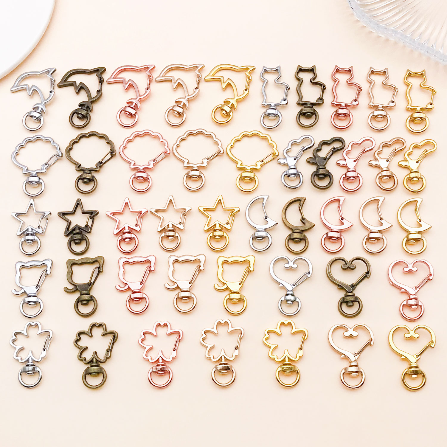 5pcs/lot Heart Star Moon Cat D - Flower Supply 评论和价格