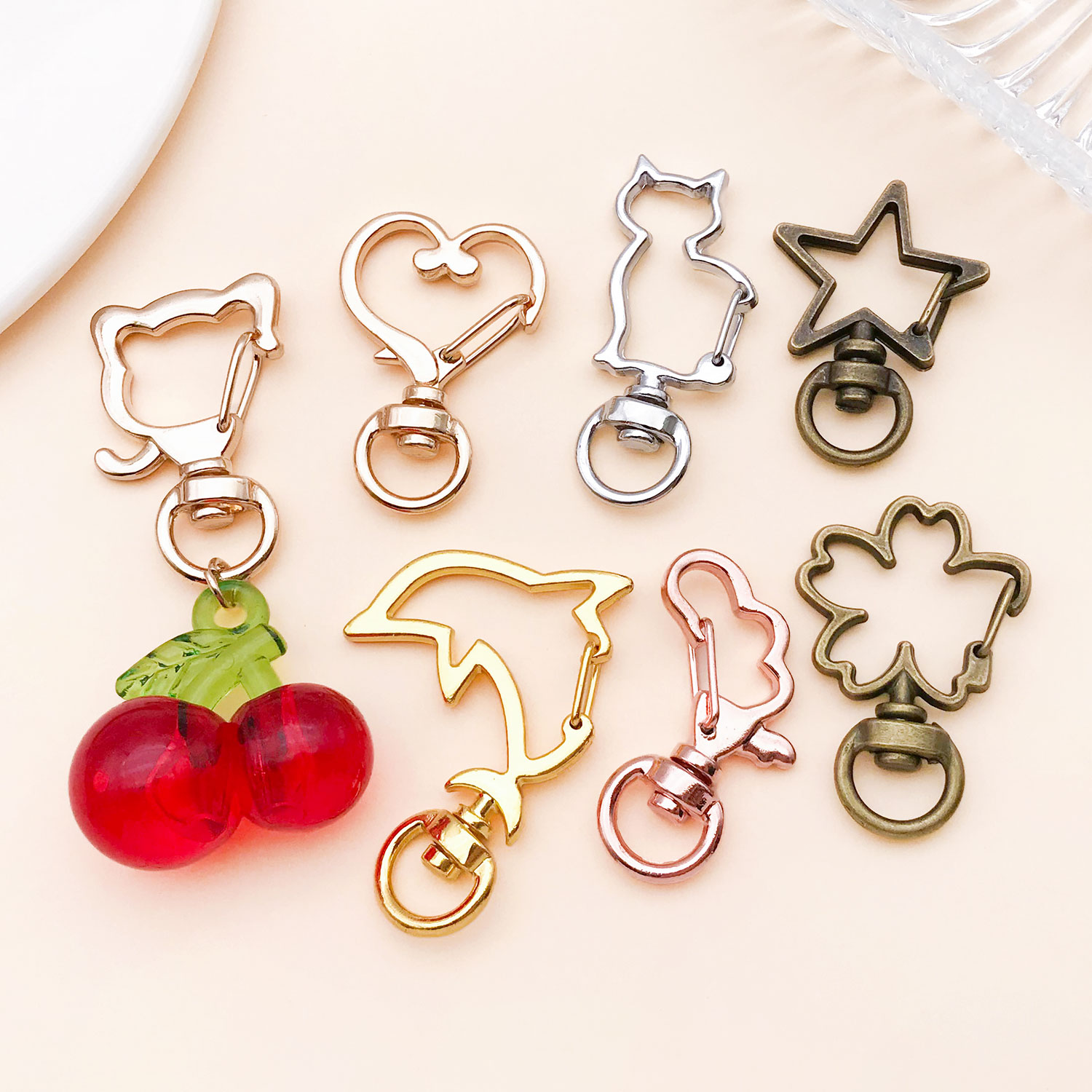 5pcs/lot Heart Star Moon Cat D - Flower Supply 评论和价格