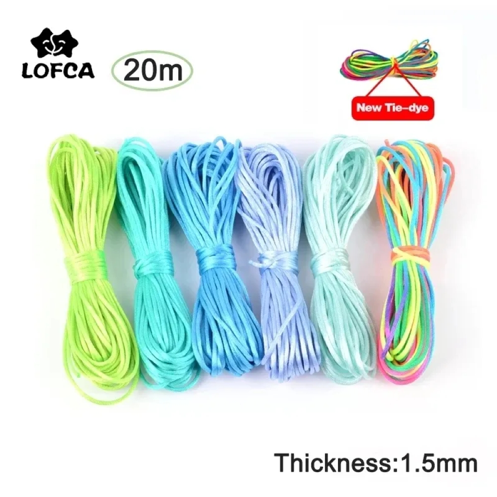 20m/Lot DIY Nylon Cords 1.5mm  - Ribbon Wired Satin 评论和价格