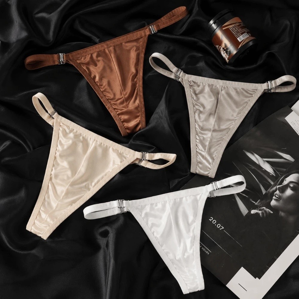 Underpants T-back Men Thong Li - Ribbon Wired Satin 评论和价格