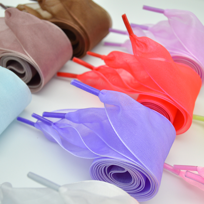 1 Pair 4cm Widen Organza Shoe  - Ribbon Wired Satin 评论和价格