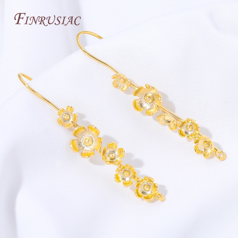 18K Gold Plated Flower Earring - Flower Supply 评论和价格