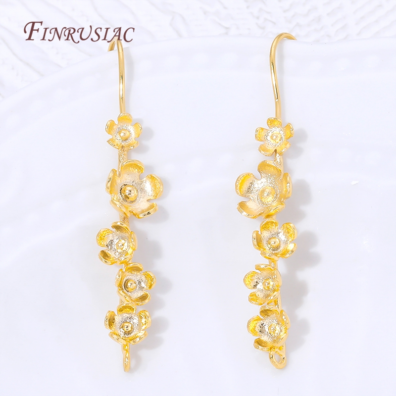 18K Gold Plated Flower Earring - Flower Supply 评论和价格