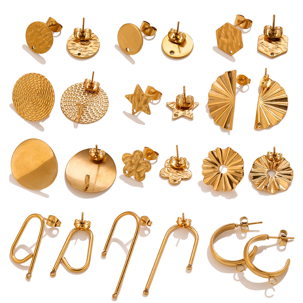 10pcs Stainless Steel Earrings - Flower Supply 评论和价格