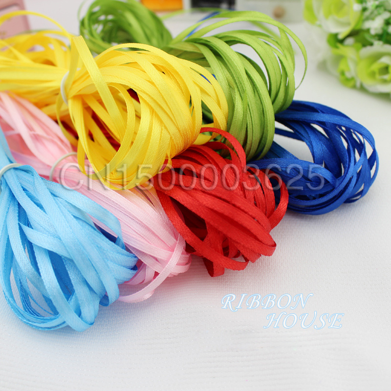 (40 Meters/Lot) 1/8' (3mm) Sin - Ribbon Wired Satin 评论和价格