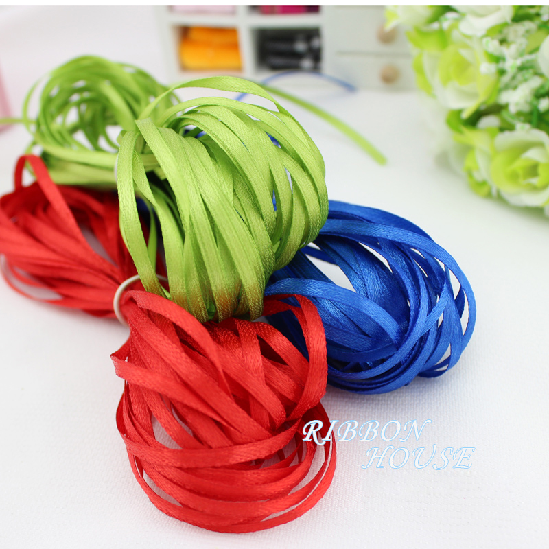 (40 Meters/Lot) 1/8' (3mm) Sin - Ribbon Wired Satin 评论和价格