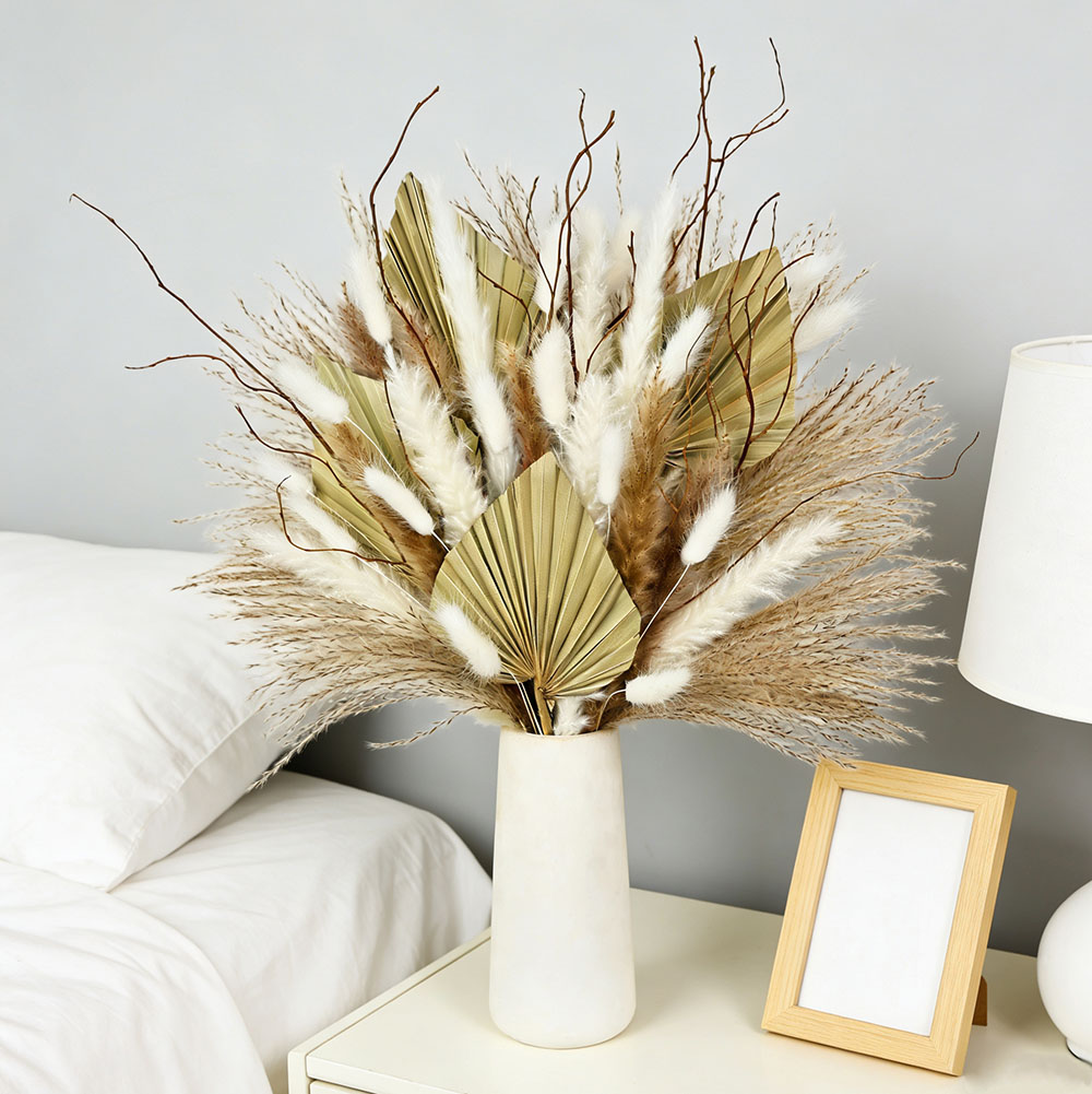 Natural Dried Palm Leaves Bouq - Palm Leaf Dried 评论和价格